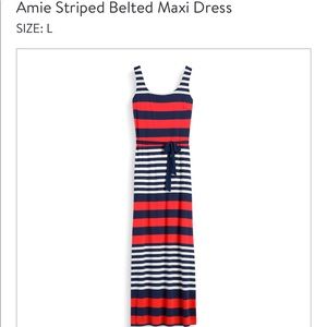 NWT Gilli Striped Belted Maxi Dress